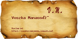 Voszka Manassé névjegykártya